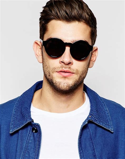 asos mens sunglasses round